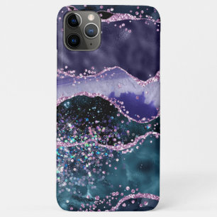 *~* Abstract Agate Glitter Ocean Waves iPhone 11 Pro Max Case