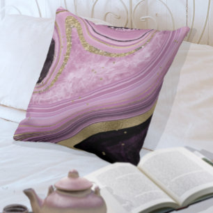 Abstract Agate V1 Mauve ID827 Cushion