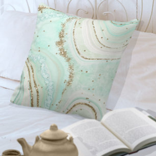 Abstract Agate V1 Mint ID827 Cushion