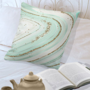 Abstract Agate V2 Mint ID827 Cushion