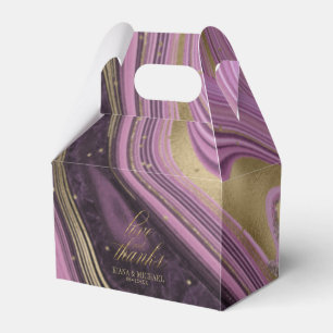 Abstract Agate Wedding Mauve V1 ID827 Favour Box