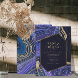 Abstract Agate Wedding Midnight ID827