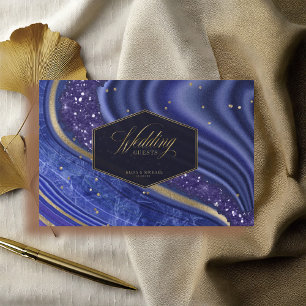 Abstract Agate Wedding Midnight ID827 Guest Book