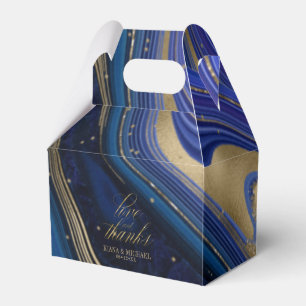 Abstract Agate Wedding Midnight V1 ID827 Favour Box