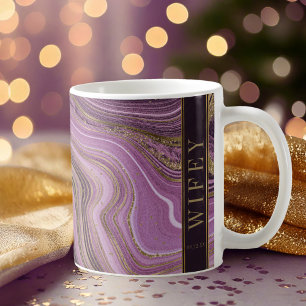 Abstract Agate Wedding Wifey Mauve ID827 Coffee Mug