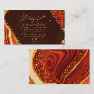 Abstract Agate Wishing Well V3 Hot Orange ID827 Enclosure Card