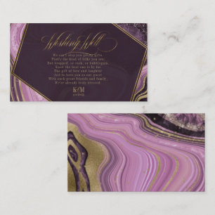 Abstract Agate Wishing Well V3 Mauve ID827 Enclosure Card