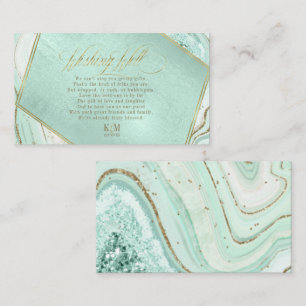 Abstract Agate Wishing Well V3 Mint ID827 Enclosure Card