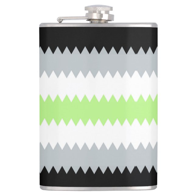 Abstract Agender Pride Flag      Hip Flask (Front)