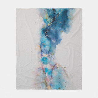 Abstract Alcohol Ink Art Background Fleece Blanket