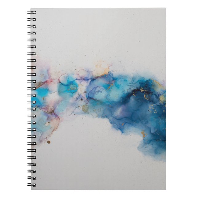 Abstract Alcohol Ink Art Background Notebook (Front)