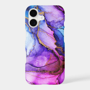 Abstract Alcohol Ink Art Pink Blue Purple