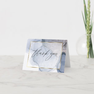 Abstract Alcohol Ink Mauve Dusty Plum  Thank You Card