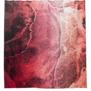 Abstract Alcohol Ink Painting Modern Art Backgroun Shower Curtain