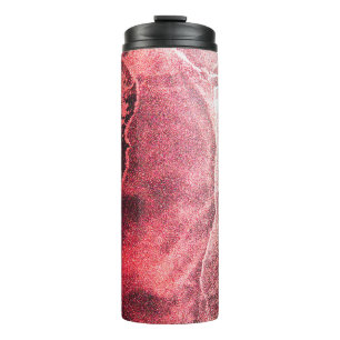 Abstract Alcohol Ink Painting Modern Art Backgroun Thermal Tumbler