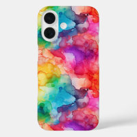 Abstract Alcohol Ink Style Rainbow