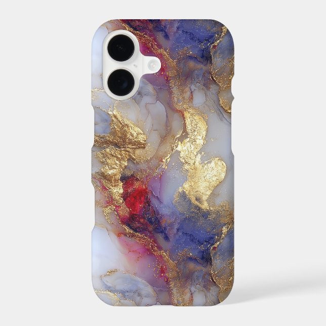 Abstract Alcohol Ink Texture with Gold Accents (Back)