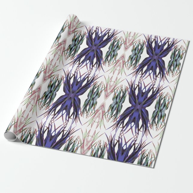 Abstract Aloe Vera Photo Wrapping Paper (Unrolled)