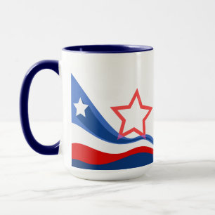 Abstract American Flag Mug