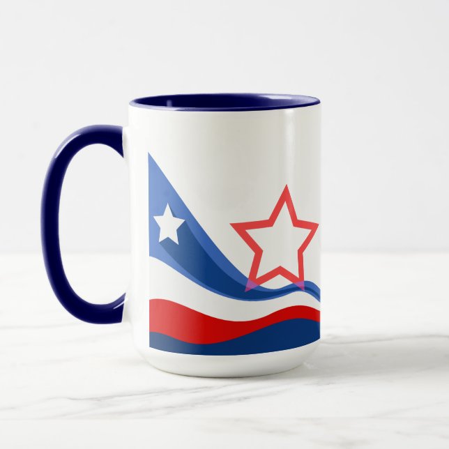 Abstract American Flag Mug (Left)