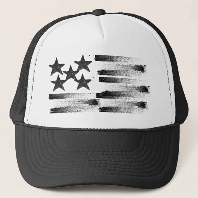 Abstract American Flag on Cap (Front)