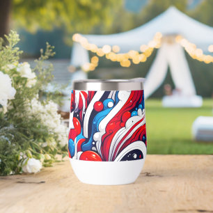 Abstract American Flag Red, White and Blue