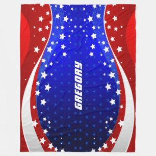 Abstract American Flag Stars & Stripes 2 Fleece Blanket