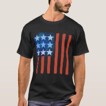 ABSTRACT AMERICAN FLAG T-SHIRT