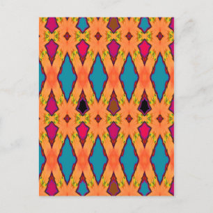 Abstract American Turquoise Postcard