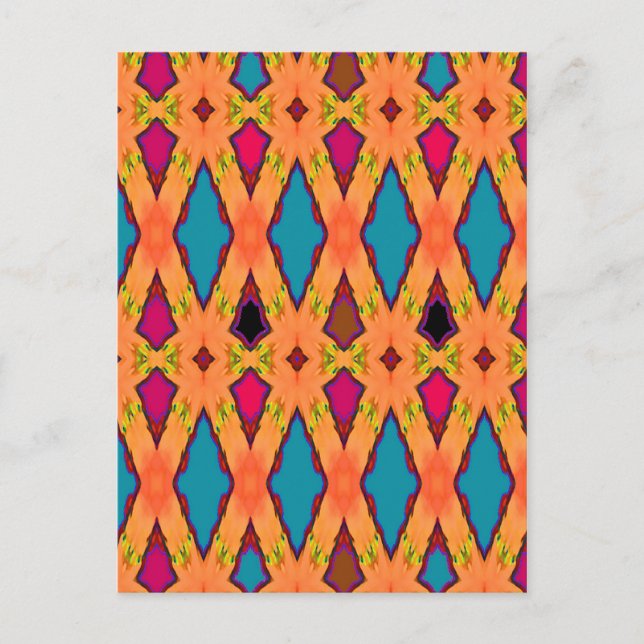 Abstract American Turquoise Postcard (Front)