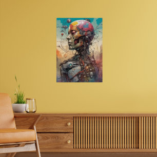 Abstract Anatomical Cyborg Poster