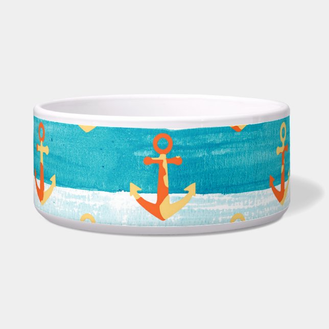 Abstract anchors: watercolor stripe pattern. (Front)