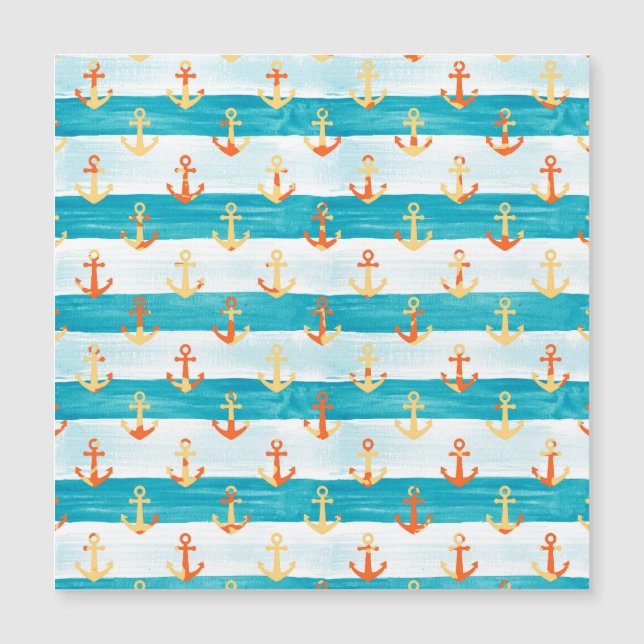 Abstract anchors: watercolor stripe pattern. (Front)