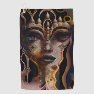 Abstract Ancient Egyptian Woman Golf Towel