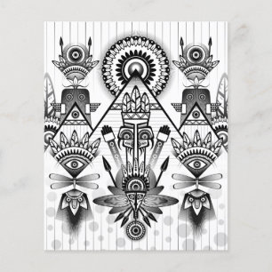Abstract Ancient Native Indian Tribal Flyer
