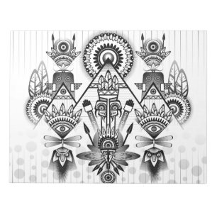 Abstract Ancient Native Indian Tribal Notepad