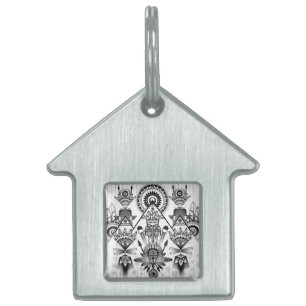 Abstract Ancient Native Indian Tribal Pet ID Tag