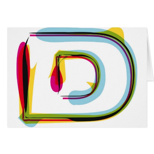 Abstract and colourful letter D | Zazzle