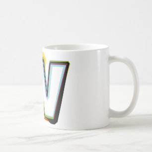 Abstract and colourful letter W Coffee Mug