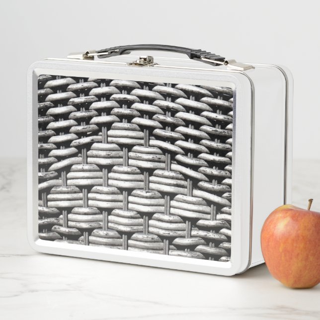 Abstract and Stylish Grey Pattern  Metal Lunch Box (In Situ)