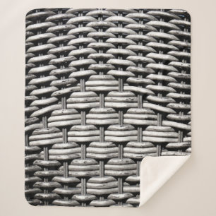 Abstract and Stylish Grey Pattern Sherpa Blanket