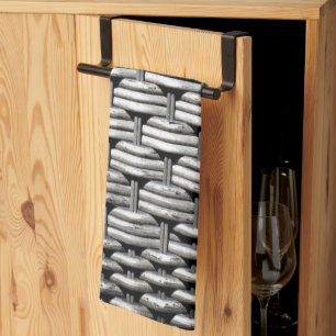 Abstract and Stylish Grey Pattern  Tea Towel