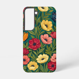 Abstract Anemone Butterflies Samsung Cases