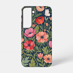 Abstract Anemone Garden Butterflies Samsung Cases