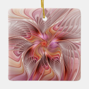 Abstract Angel Colourful Fantasy Fractal Art Ceramic Ornament