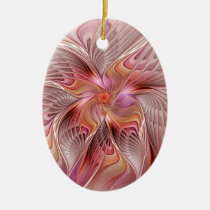 Abstract Angel Colourful Fantasy Fractal Art Ceramic Ornament
