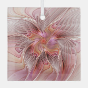 Abstract Angel Colourful Fantasy Fractal Art Glass Tree Decoration