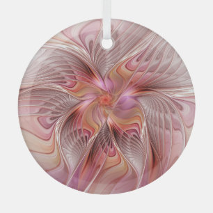 Abstract Angel Colourful Fantasy Fractal Art Glass Tree Decoration