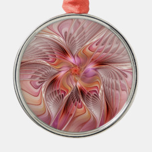 Abstract Angel Colourful Fantasy Fractal Art Metal Ornament