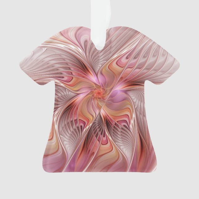 Abstract Angel Colourful Fantasy Fractal Art Ornament (Front)